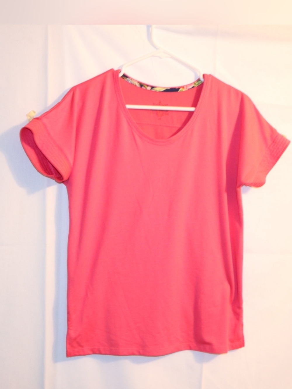 Women's Cuddl Duds® Cozy Short Sleeve Pajama Top Pink Size XS - Picture 3 of 8